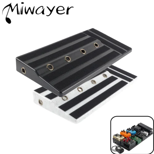 Miwayer, tablero de Pedal de efectos de guitarra de gran tamaño, caja de pedales de plástico PE resistente con cinta de destornillador, accesorios para pedales de guitarra