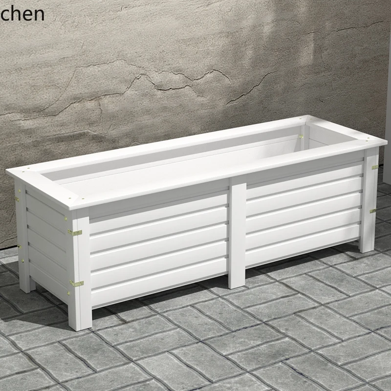 Outdoor Courtyard Planting Box Resin Anti-Corrosion Wood