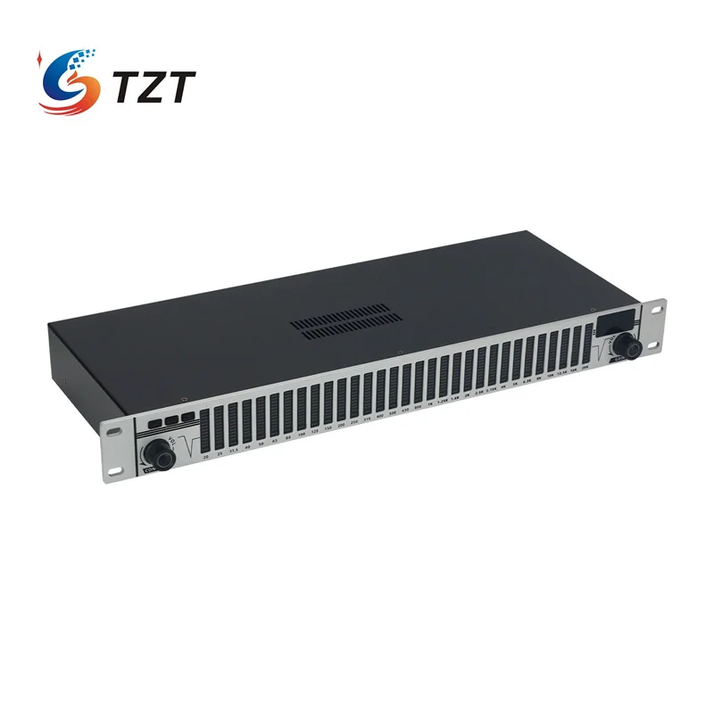 TZT EQ-A31 Professional 31 Band Equalizer Digital Equalizer (Silver) for Stage Home Karaoke Studio Uses