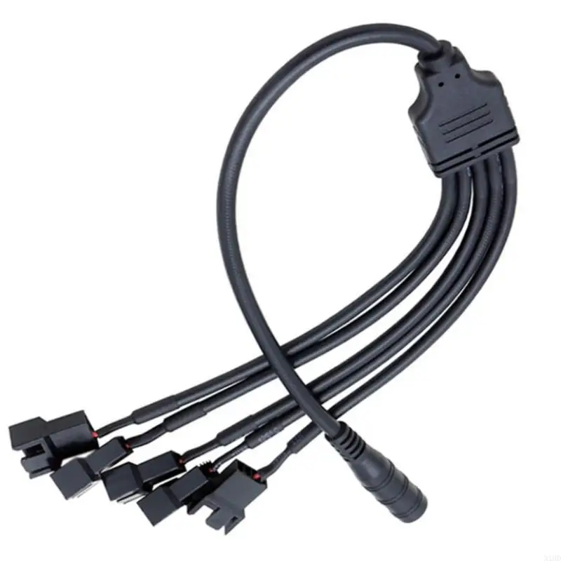 N1HD การระบายความร้อนพัดลมตัวแยกอะแดปเตอร์สายเคเบิล Y Splitter คอมพิวเตอร์ PC 4PIN FAN EXTENSION CABLE CABLE