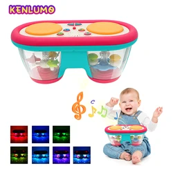 子供のためのケンランコ回転式音楽感覚玩具、ベビードラム、12か月のドラム、楽器、フラッシュライト、早期教育、新しい、2022