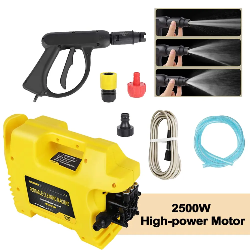 Idropulitrice ad alta pressione da giardino per auto da 2500 W, portata 450 l/h, 160 barre per terreni, giardini, automobili, casa, vialetto 230 V