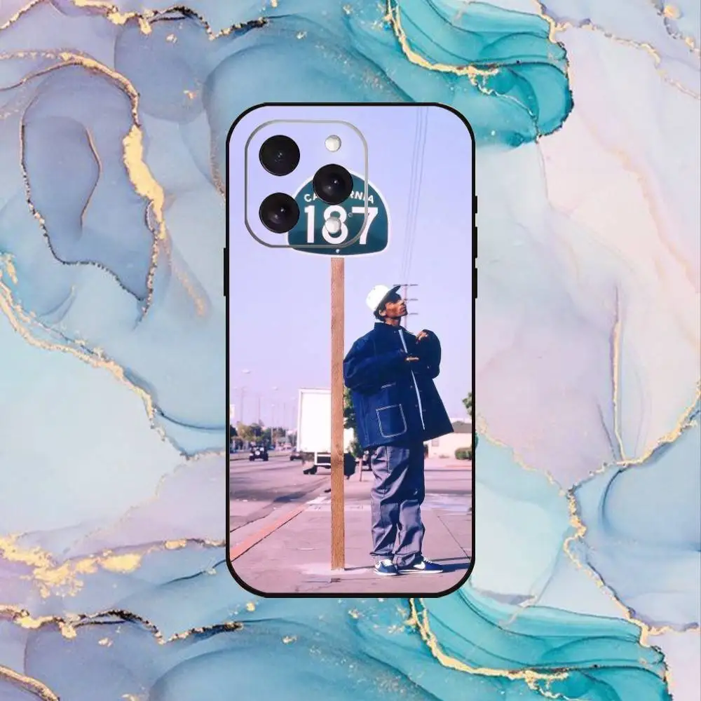Funda de teléfono Rapper S-Snoop Dogg para iPhone17,16,15,14,13,12,11 Plus,Pro Max, funda negra suave