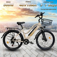 ORLMS City Electric Bicycle 500W Motor 48V15AH Lithium Battery City Cycling Ebike 26-inch Tire All-terrain Retro Electric bike