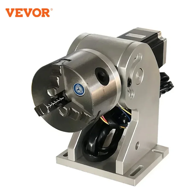 VEVOR Marking Machine Rotating Shaft 3Claw Rotary Axis for Fiber Laser Marking Machine 80mm Max Rotation Axis Nameplate Engravel