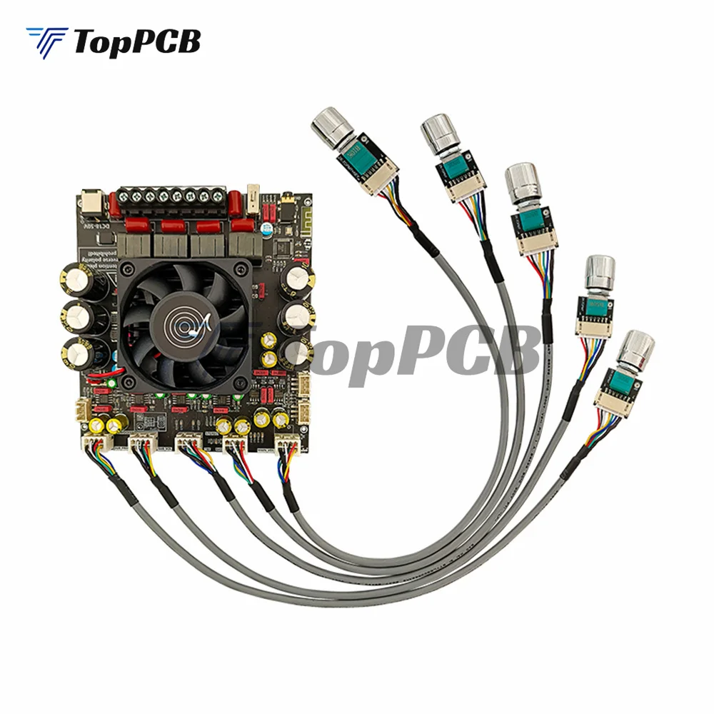 300W+300W+600W 2.1 Channel AUX Bluetooth 5.1 Power Amplifier Board TPA3255 JRC2068 DC 18-50V for Subwoofer Speaker Home Theater