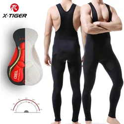 X-Tiger Whole Black 5D GEL Pad Pro Cycling Bib Pants MTB Bike Cycling Trousers Anti-sweat Mountian Bike Bib Pants