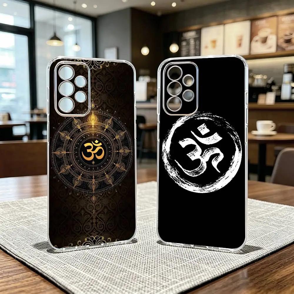 Y-Yoga Aum Om Mandala Elegants Phone Case Transparent Silicone Soft For Samsung S25,S24,S21,S22,S23,S30,Ultra,S20,Plus,Fe