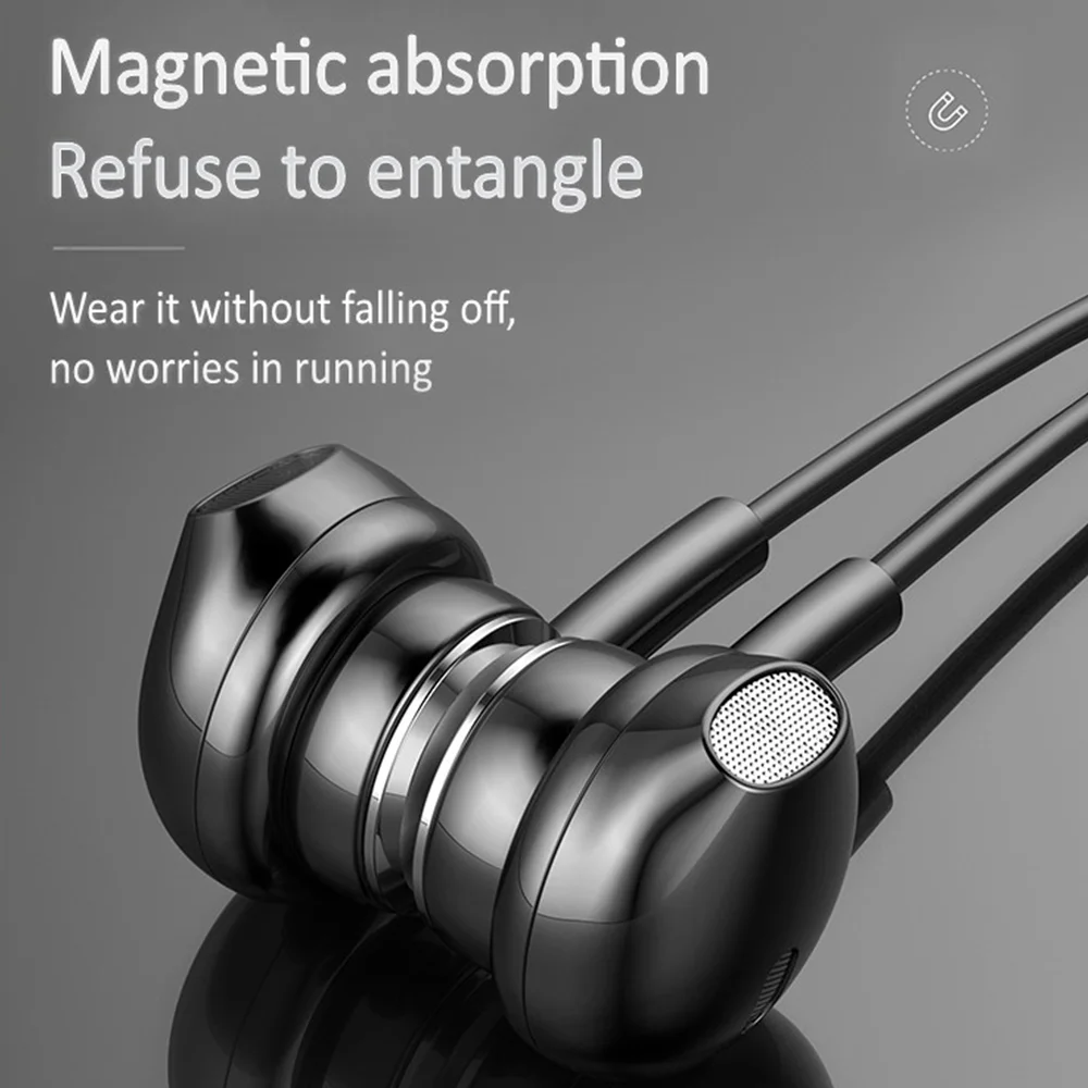 

Bluetooth Magnetic Wireless Earphones Music Headphones Phone Neckband Sport Earbuds With Mic For iPhone Samsung Xiaomi New