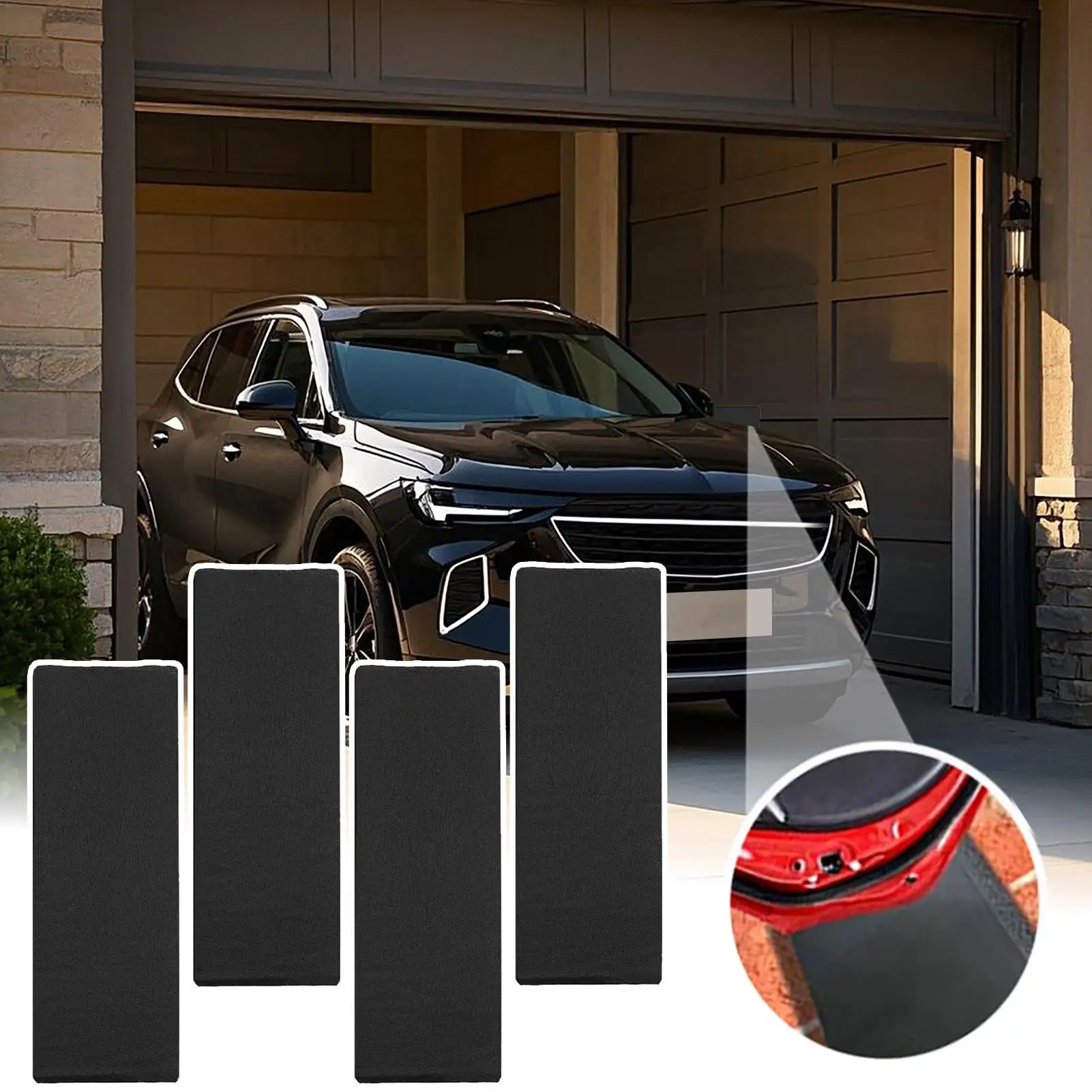 4pcs Garage Car Door Protector Wall Corner Bumper Guard Foam Block For Parking Spaces Warehouses Protect Bump And Scratches