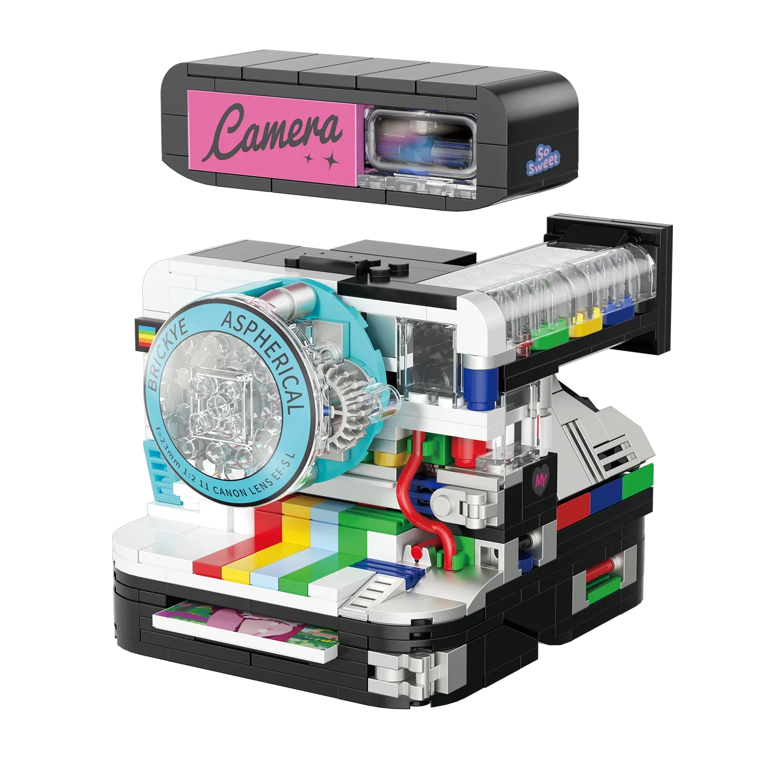 Mini giocattoli da costruzione modello di fotocamera digitale: crea la tua fotocamera, decorazioni per il desktop perfette, regalo per bambini per le vacanze o il compleanno