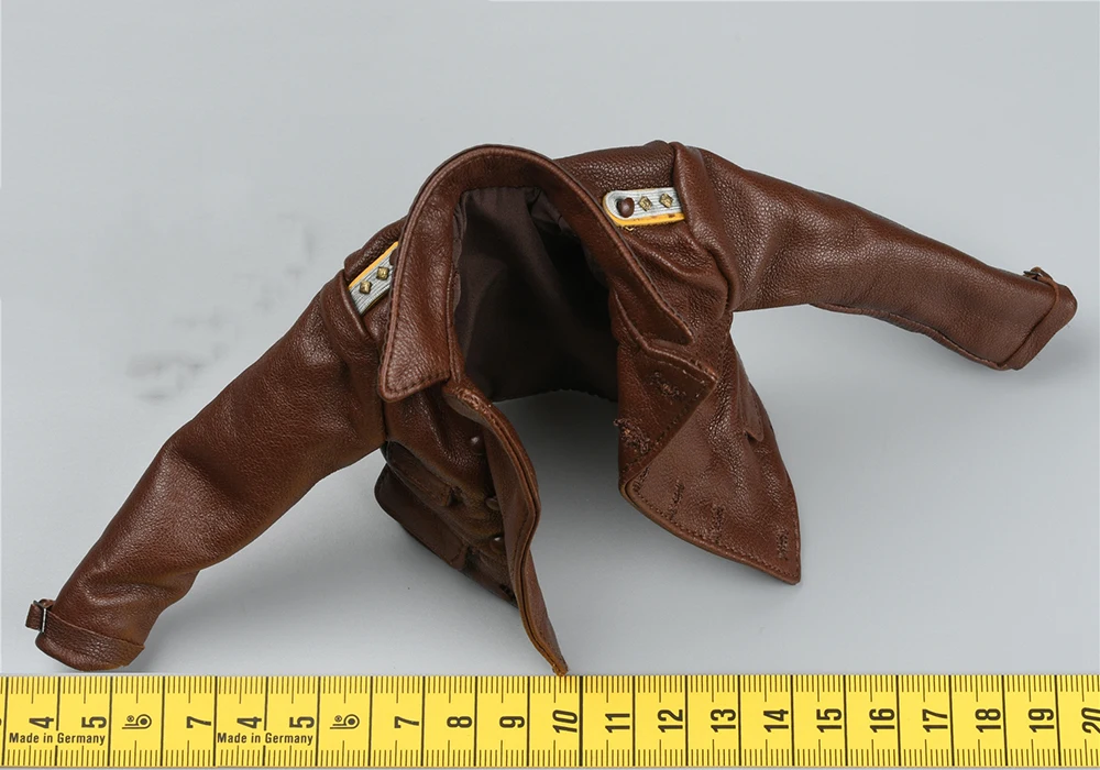 Scale 1/6 DID D80154 WWII Star of Africa Pilot Hero Hans Joachim Marseille E60060 Fashion Leather Coat Top For 12inch Slim Body