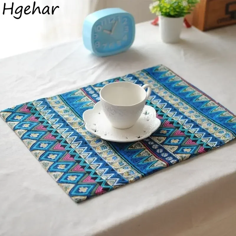 Retro National Table Napkin Anti-scald Dining Decor Household Napkins Absorbent Anti-slip салфетка Nordic Kitchen Accessories