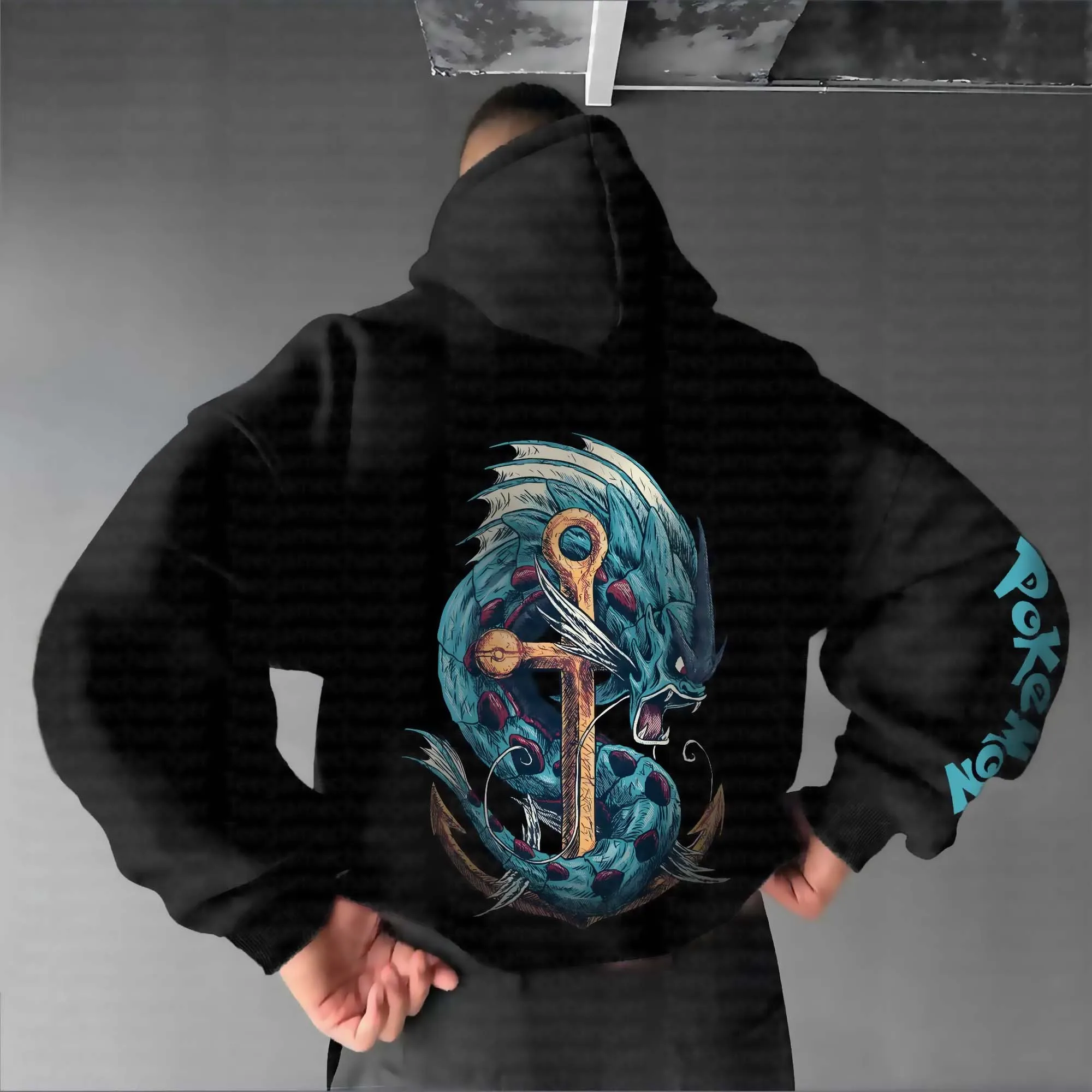 

Bandai Genuine Authorized Pokémon Carp King с принтом для мужчин и женщин, теплая осенне-зимняя новая толстовка большого размера