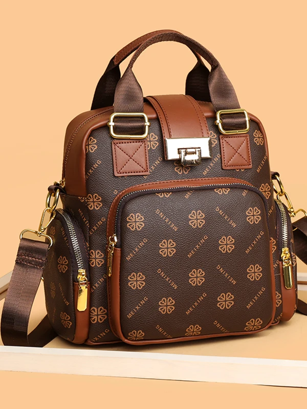 2025 New Retro Large Capacity Double Shoulder Bag Handheld Commuter Versatile Single Shoulder Slant Crossbody Bag