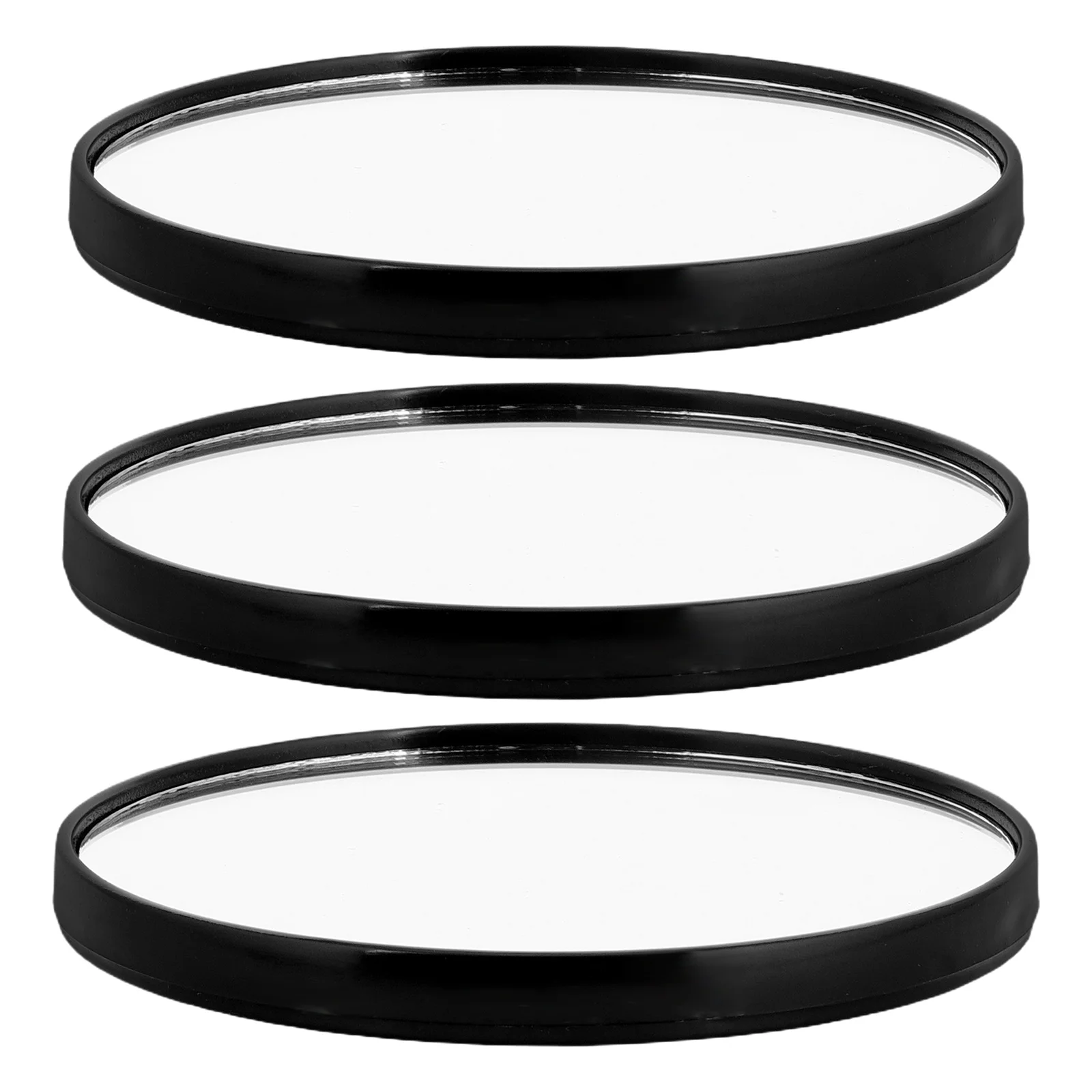 3 個の美容拡大鏡 5X ポータブルブラックトラベルメイクアップバニティコンパクトラウンドウォールマウントシャワースティックオン眉毛摘み取り