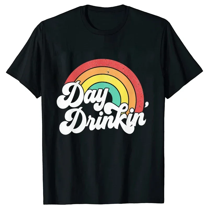 Day Drinker T-shirt for Women Fun Drinker Shirts Fun Party Outfits Short Sleeve Summer Tshirts Vacation Tee Drinking Shirts