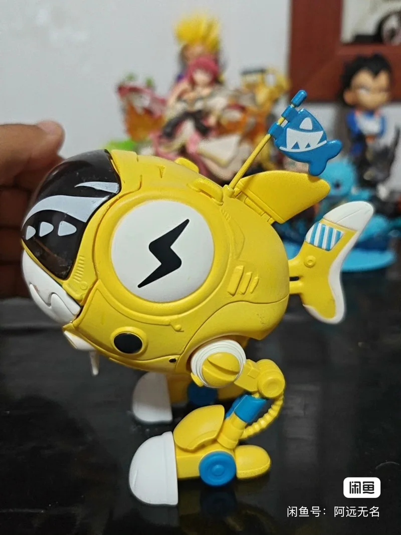 

Genuine Sharkitty Mech Doll Figure Kawaii Shark Cat Action Figurine Anime Model Collection Pvc Doll Trend Play Toy Xmas Gift