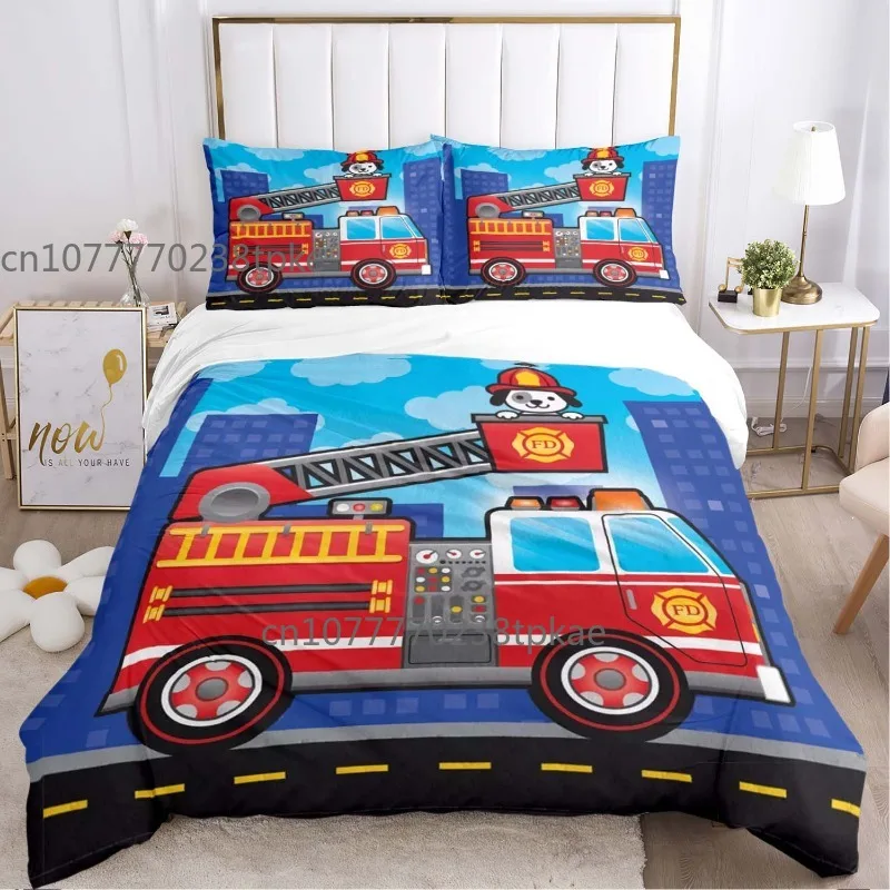 Fireman Sam Children Duvet Cover Sets Printed Bedding Set Double Queen King Size 2/3pcs,Bettbezug