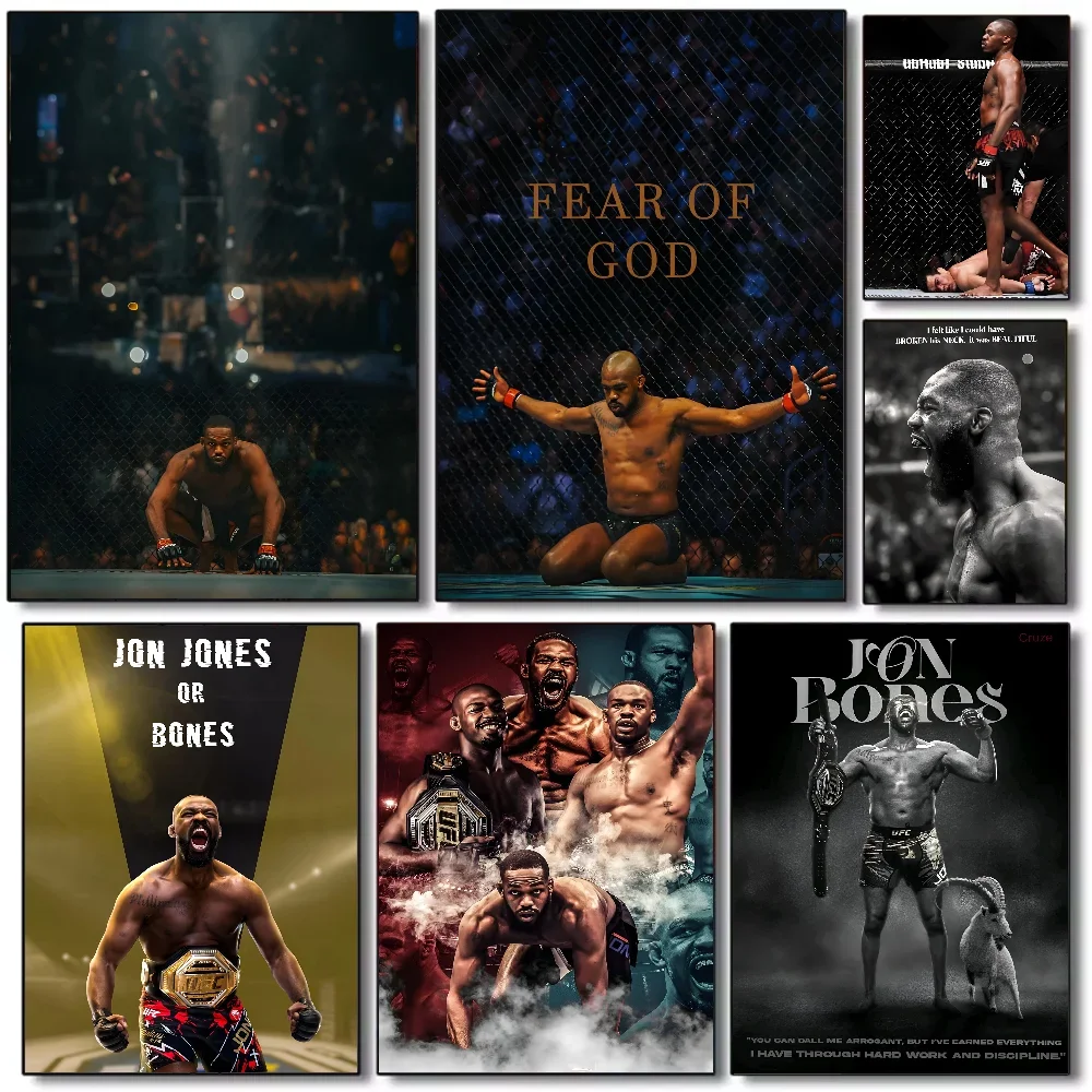 MMA الملاكم جون جونز ملصق الفن جدار غرفة المعيشة المنزلي غرفة نوم بار الديكور الجمالي قماش اللوحة ديكور الغرفة الجمالية