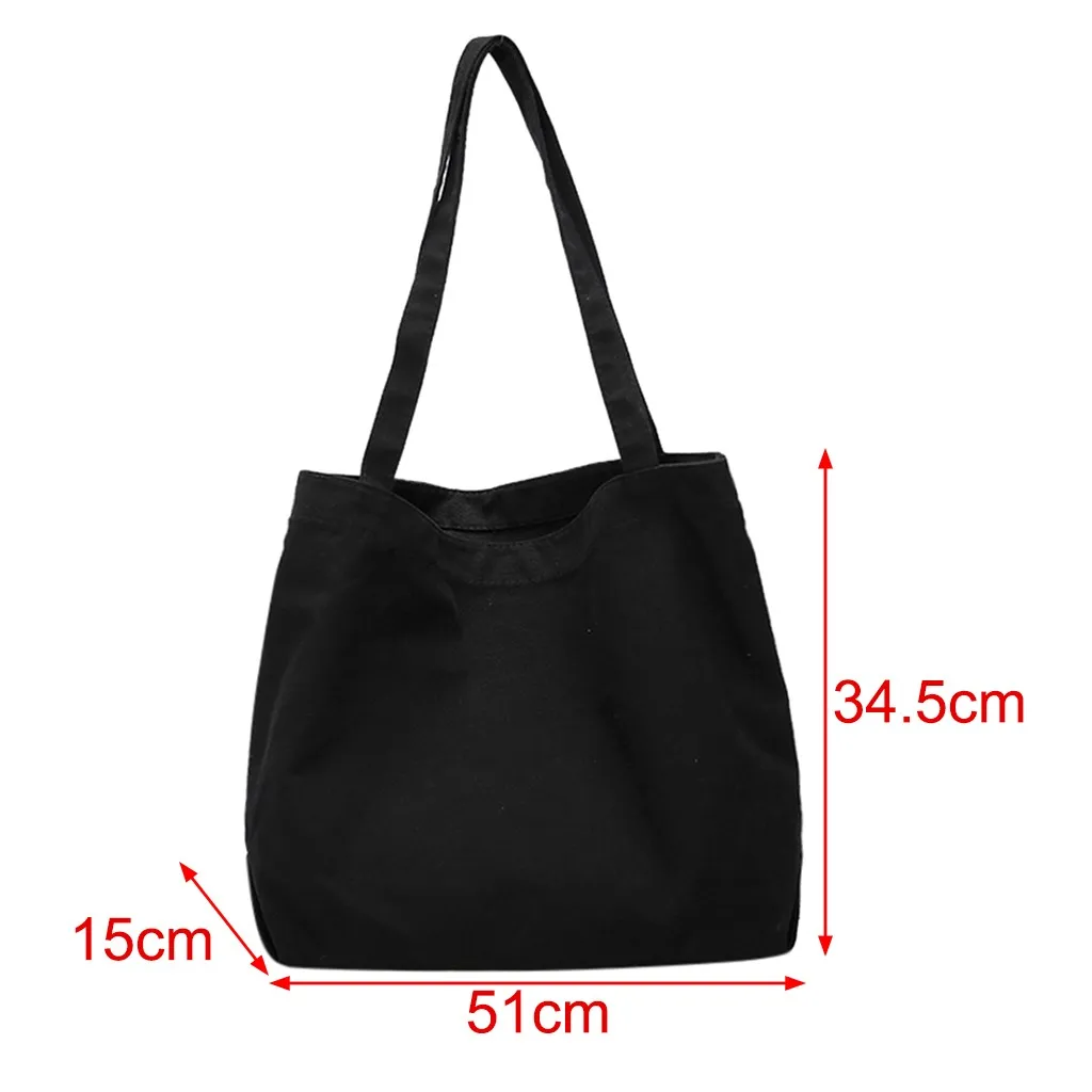 Women Canvas Solid Color Shopping Bag Hand Bag Shoulder Bag Armpit Bag Mochilas Para Mujer Mochilas Femeninas Mochila Y2k