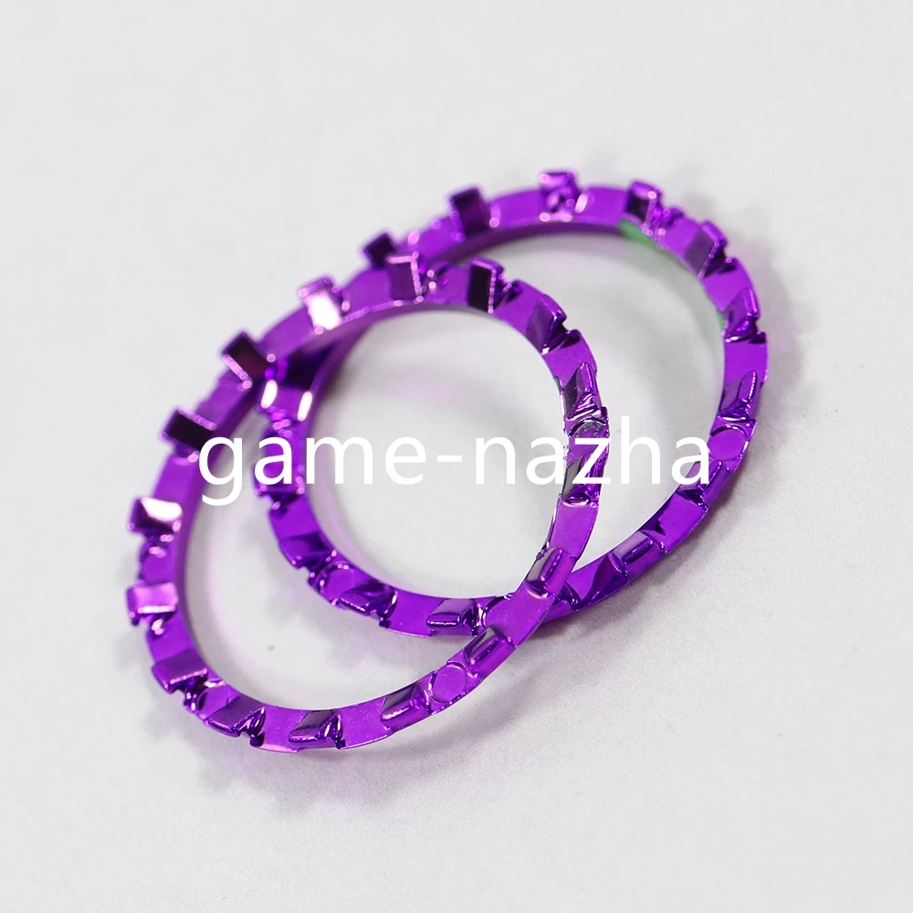 

100PCS For PS5 3D Analog Thumb Stick Joystick Chrome Decorative Ring Chrome Shell Rocker Ring Accessories