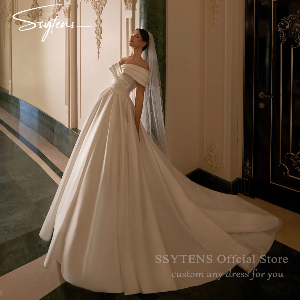 

SSYTENS Customized Plus Size Princess Wedding Dresses 2026 For Bride Off Shoulder Sleeveless Women Bridal Gowns Church Wedding