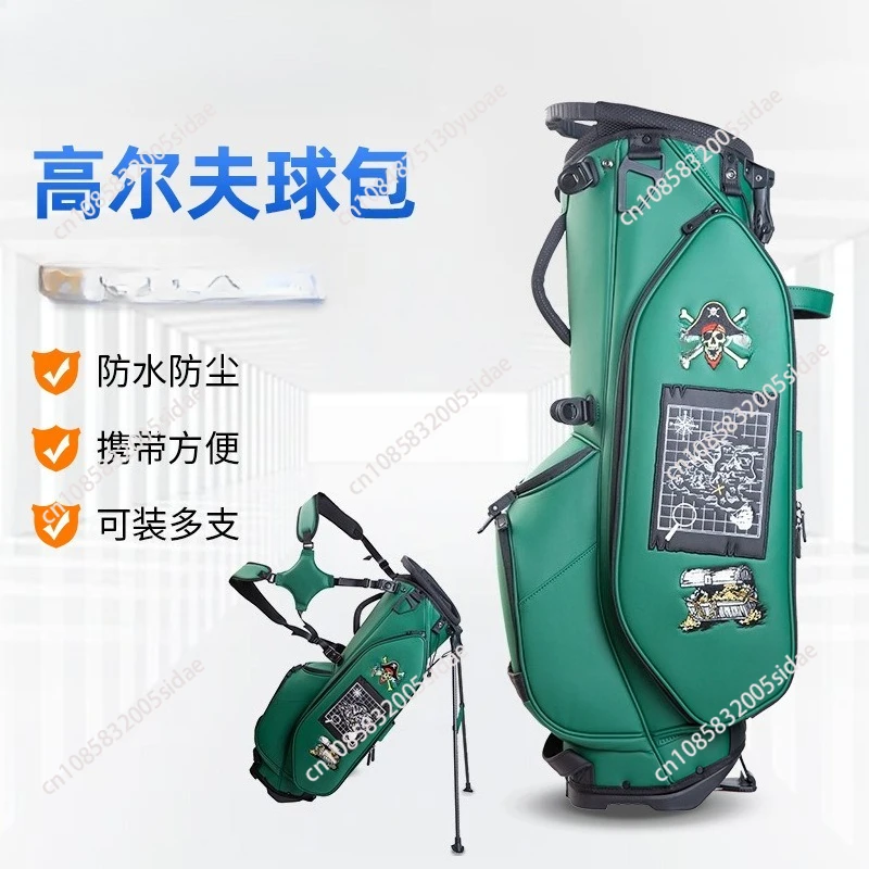

Portable Waterproof PU Golf Club Bag with Multifunctional Storage for Outdoor Golfing - Golf Equipment Organizer