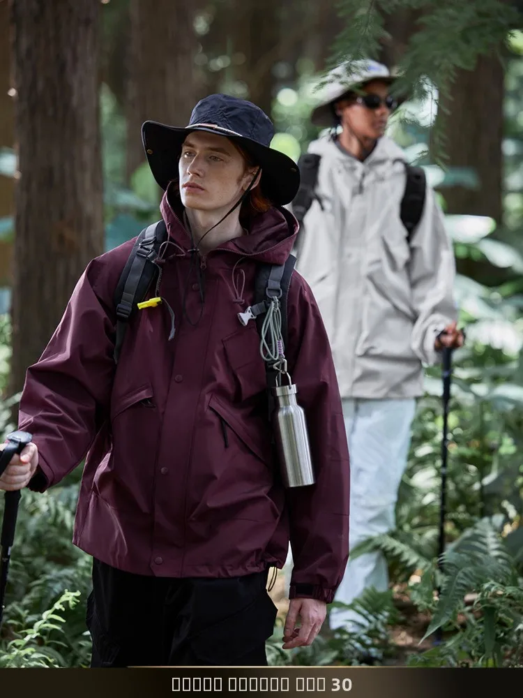 

NTED Autumn New Men's Outdoor Zipper Jaet Casual Loose Sle Multi-ket Functional Windproof Breathable Polyester Fiber