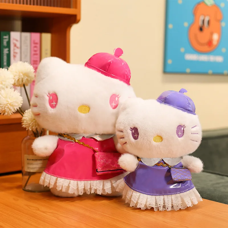 Sanrio 65cm pelúcia kawaii olá kitty boneca com saia perfumada grande brinquedo de pelúcia para crianças aniversário presente de natal atacado