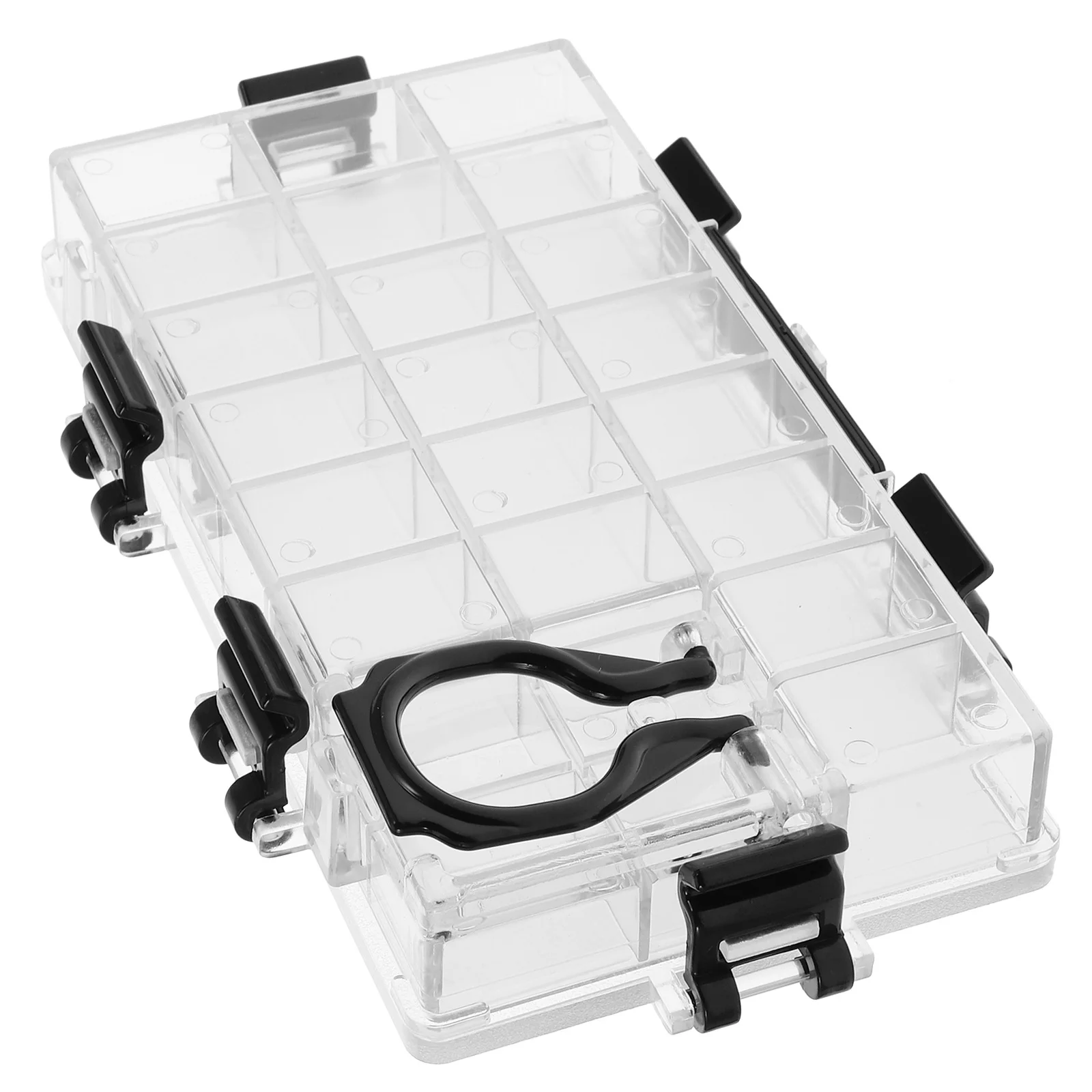 

24 Wells Paint Box Airtight Moisturizing Thumbhole Design For Watercolor Gouache Oil Painting Black White Plastic Grids Art