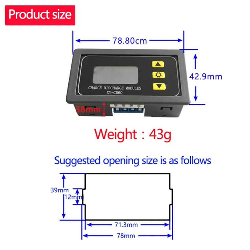 XY-CD60 CD60 DC6-60V Solar Charging Discharge Control Low Voltage Current Board Battery Protection Board