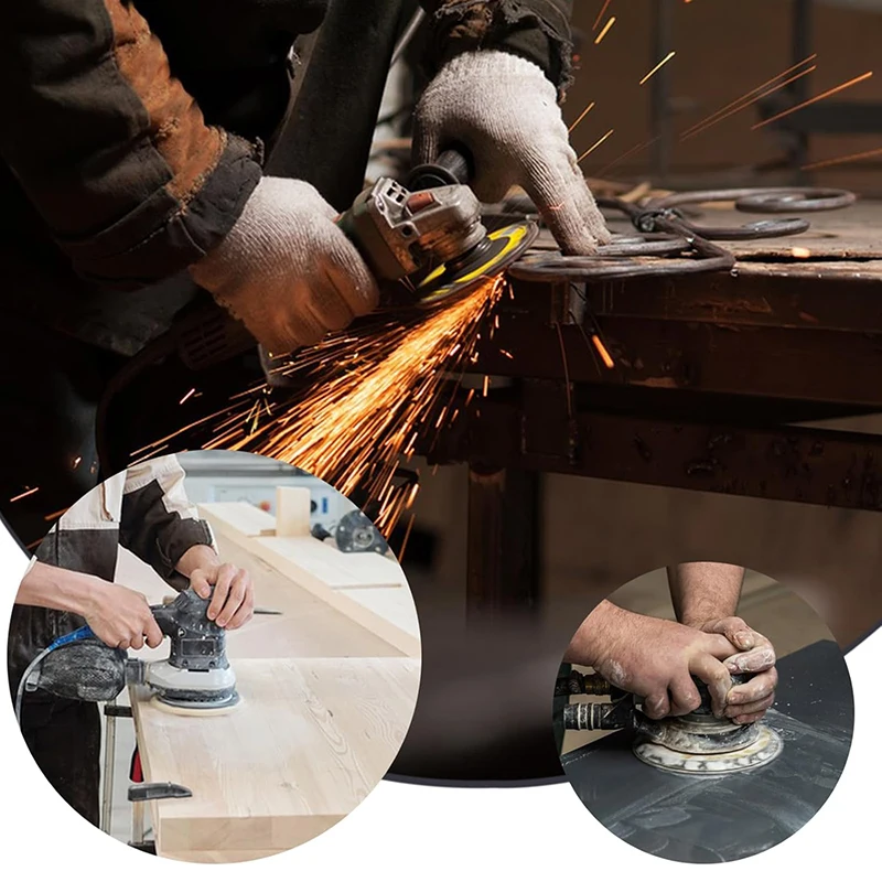 5 Inch Hook and Loop 8-Hole Wet/Dry Sandpaper 60-10000 Grit Silicon Carbide Orbital Sandpaper for Wood, Car, Metal