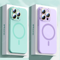 Magnetic Strap Phone Case For iPhone 15 14 16 Plus 11 12 13 16 Pro Max Magsafe Liquid Silicone Lanyard Charge Protector Cover