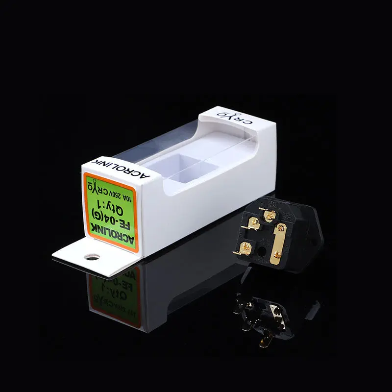 ACROLINK Acrolink Power Socket Gold-plated IEC Power Socket Rhodium-plated with Fuse Holder