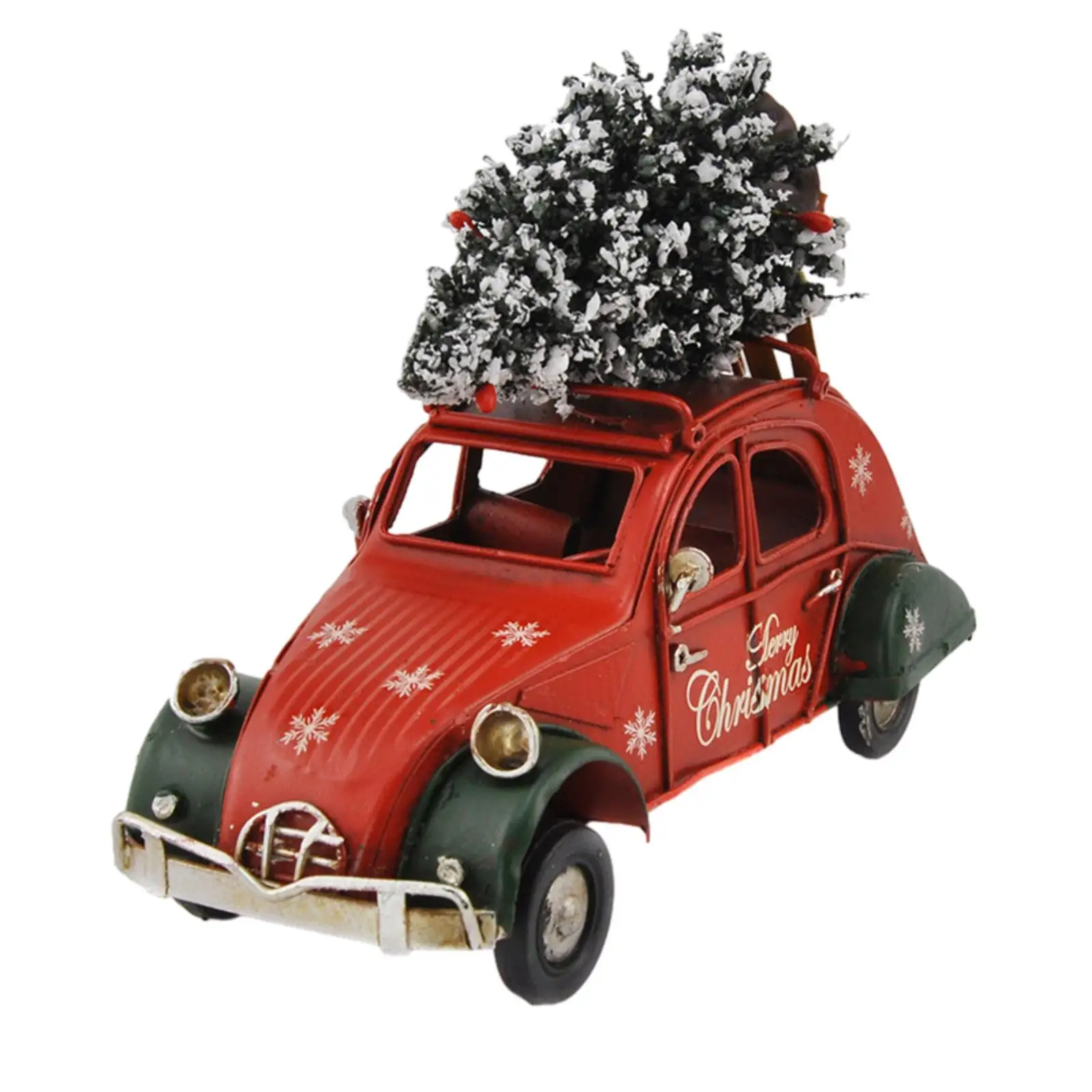 Christmas Red Truck Decor Vintage Pickup Truck Car Model Retro Gift Collection for Home Office Bookshelf Table Centerpieces Desk