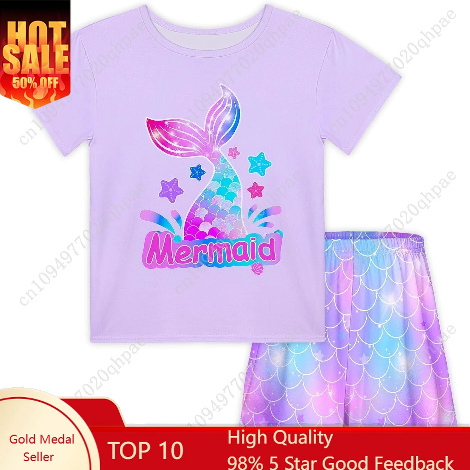 

Girls Pajamas for Kids Pajamas Toddler Girls 2 PCS Short Sleeve Top and Shorts Clothes