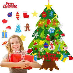 DIY Felt Christmas Tree Merry Christmas Decorations for Home 2024 Cristmas Ornament Xmas Navidad Gifts Santa Claus New Year Tree