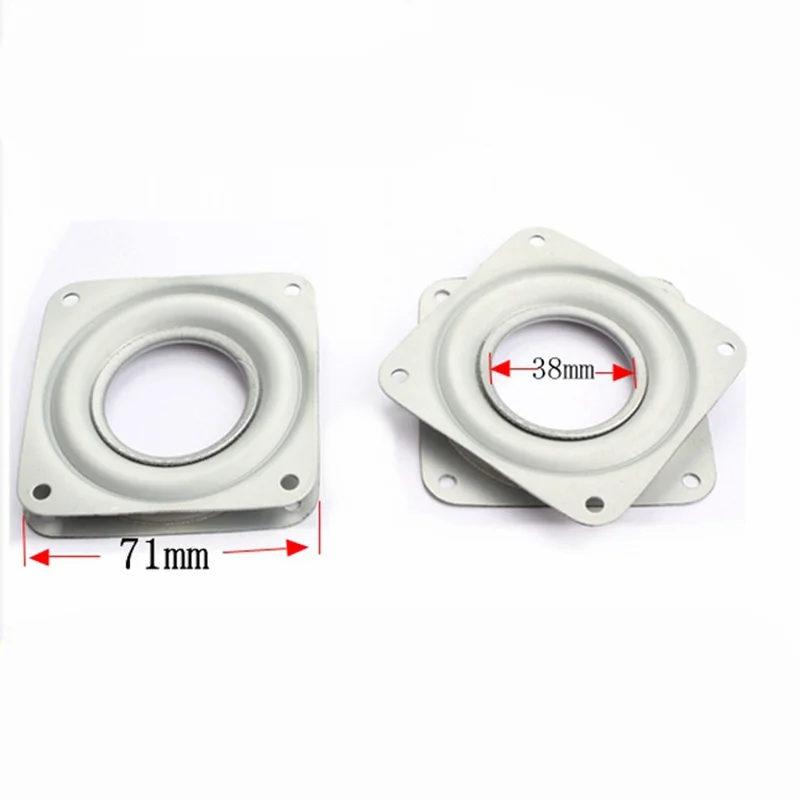 Aço quadrado preguiçoso Susan, 360 graus de rotação, rolamento Turntable, Rolamentos Placa com parafusos, 300 lbs, 2 ", 3", 4 ", 6"
