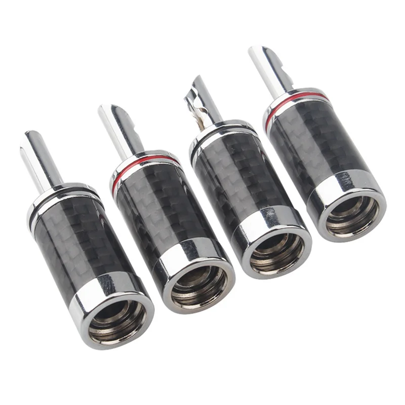 

SQPP-40 шт. вилки типа «банан» Hi-End HIFI DIY углеродное волокно с медным покрытием родиевый электрический аудиоразъем разъем типа «банан»