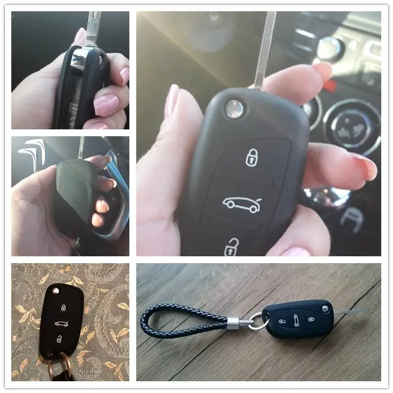 Silicone Key Cover Case For Citroen C4L C5 DS 5LS Only For DS Original 3 Buttons Protector Shell Remote Smart Keychain Remote