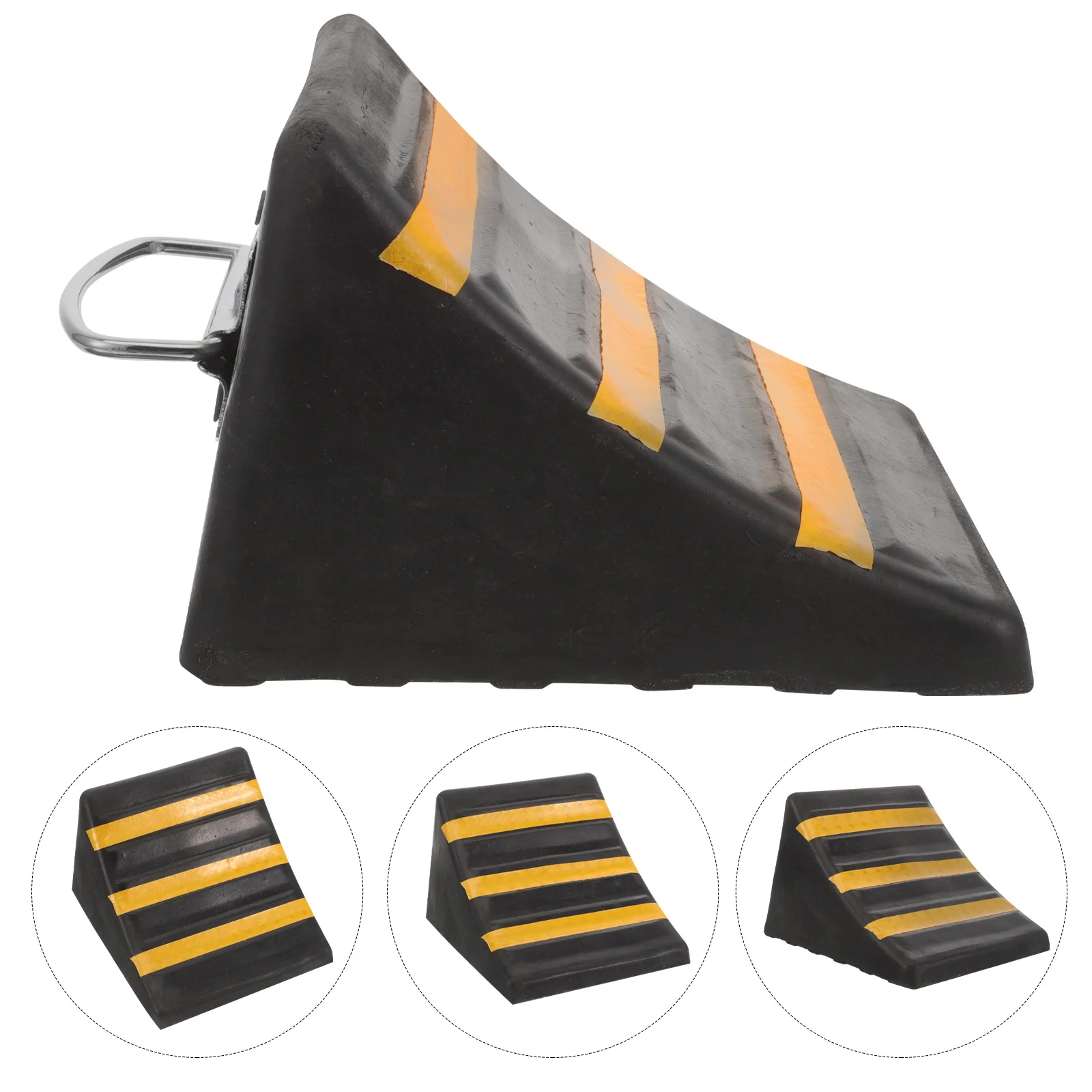 

Portable Wheel Chock Anti-Skid Rubber Tire Stopper Heavy Duty Car Wheel Parking Vehicle Tire Chock Stable Support Pad