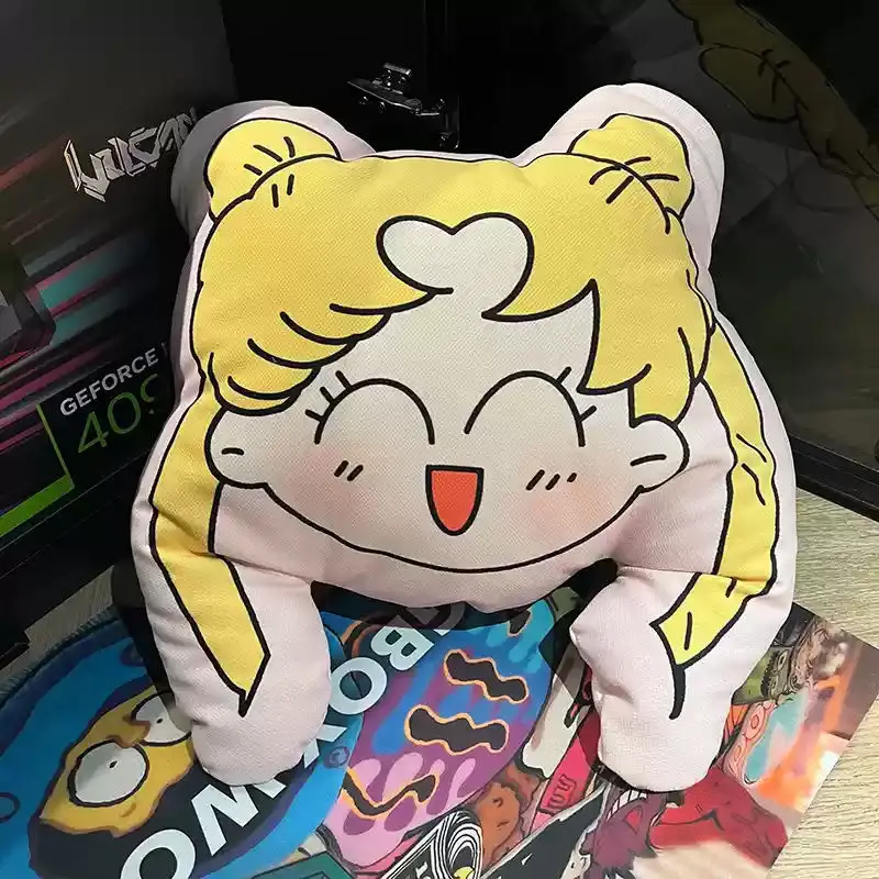 세일러 문 만화 애니메이션 물 얼음 달 인형 귀여운 그림 베개 쿠션 침대 잠자는 인형 소파 베개 장식 도매