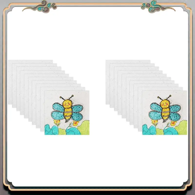 ورق نسيج رغوي سحري A46M-20X، ورق رسم نسيج رغوي لبطاقة السليلوز البيضاء لمستلزمات الأطفال الفنية ذاتية الصنع #1