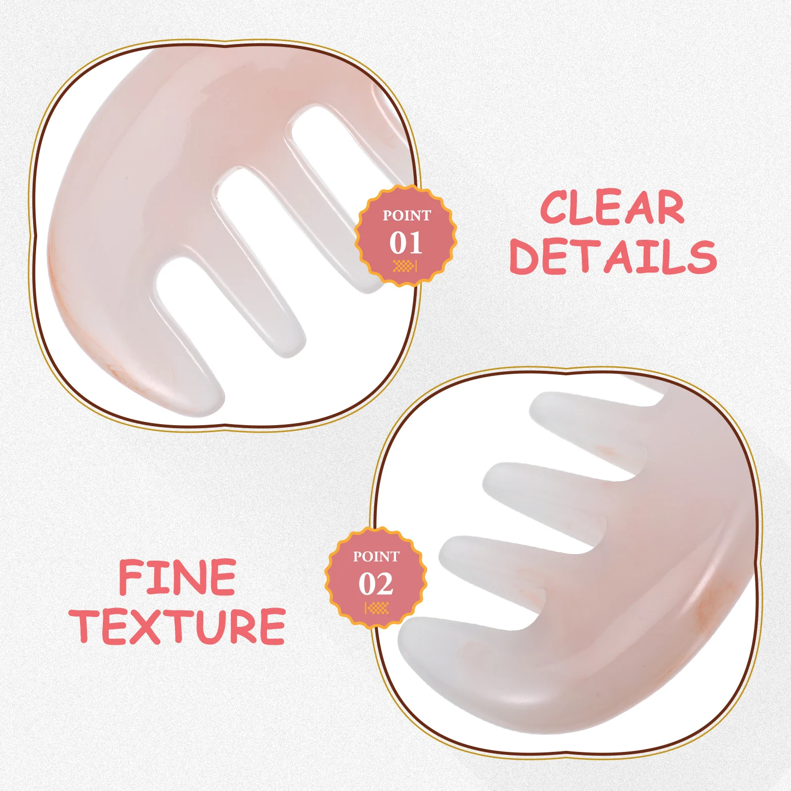 

Massage Comb Fine Craftsmanship Anti-static Scraping Hair Care Tool Resin Natural Retro
