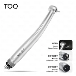 2/4 Holes Dental High Speed Handpiece Toque Head Push Button with Ceramic Bearing single Water Spray Dentistry Tools