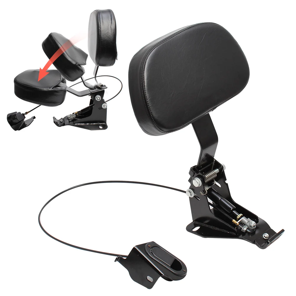 Adjustable Driver Backrest with Pad Compatible with Harley Touring Road King Street Glide FLHR FLHX 2009-2023 2022