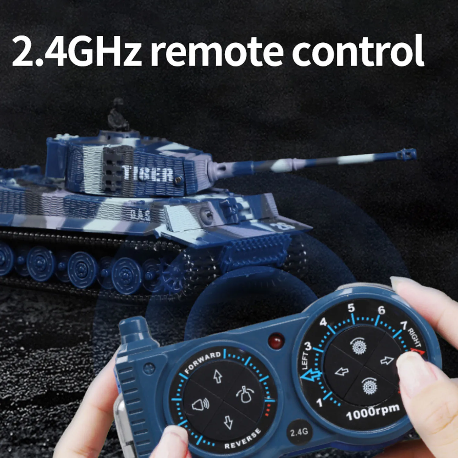 1:72 Mini Remote Control Tank Model 360°Rotation Portable Battle Tank Sound Effects Simulation Toys For Children Boy Girl Gift