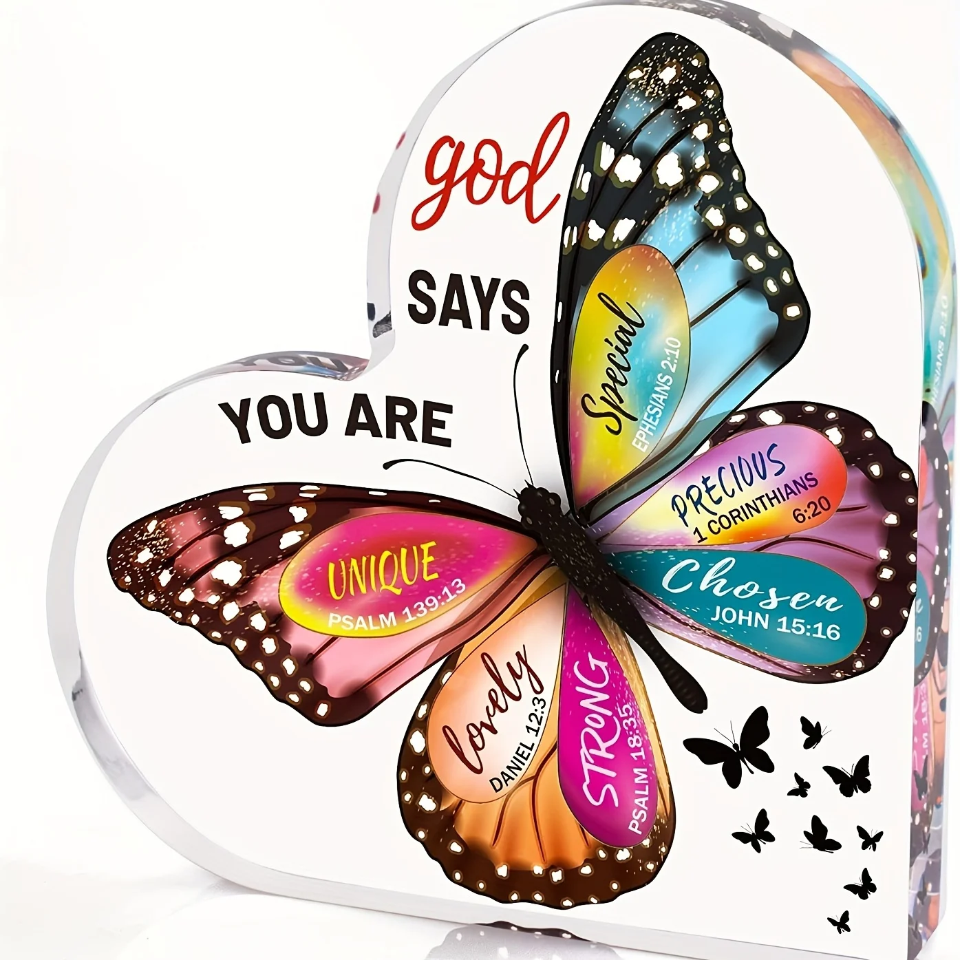 1pc Women\'s Inspirational Christian Gifts Acrylic Desktop Decorations for Mum Sisters and Friends Desktop Decorations Gifts