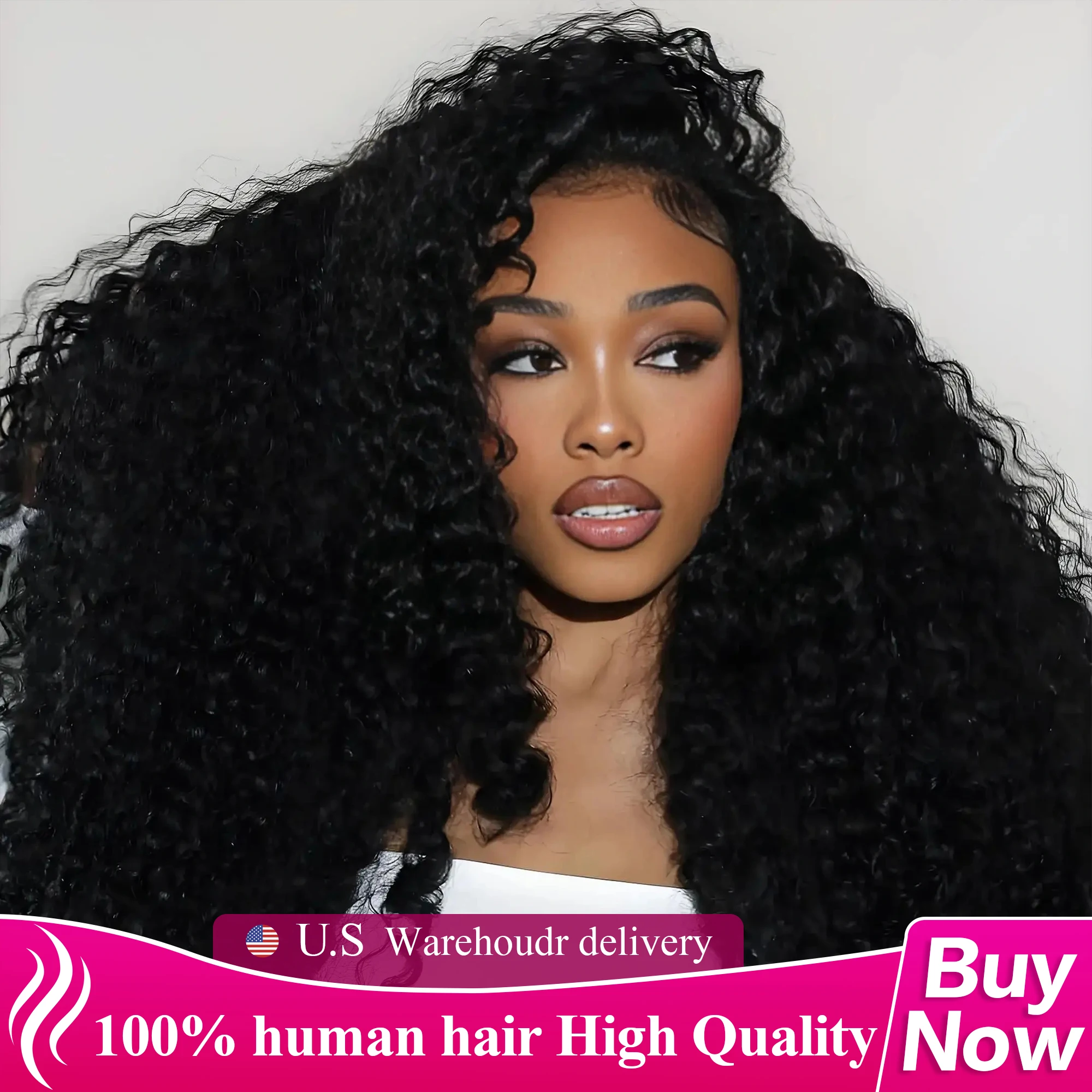 

Virgin 40 Inch Deep Wave 13x6 HD Transparent Lace Frontal Human Hair Wigs 220 Density Remy 13x4 Water Curly Front Wig For Women